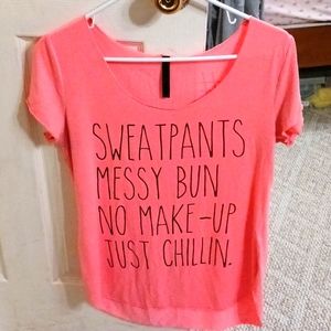 Women's 'Electric Pink' Graphic Tee (Large)